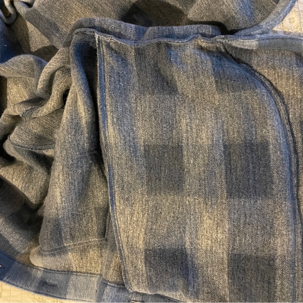 Blue & gray checked Shacket